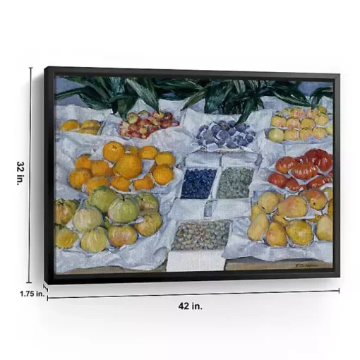 Fruit Displayed on Stand Canvas Print, 42x32 in.