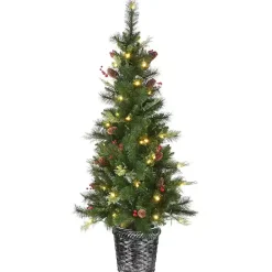 5 ft. Feel Real Pre-Lit Buzzard Pine Tree
