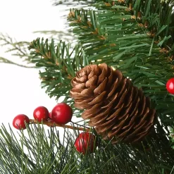 5 ft. Feel Real Pre-Lit Buzzard Pine Tree