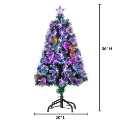 3 ft. Fiber Optic Color Changing Christmas Tree