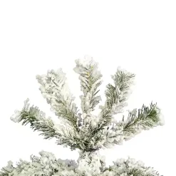 7.5 ft. Flocked Slim Pacific Pine Christmas Tree