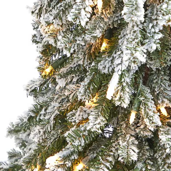 4 ft. Lit Flocked Grand Alpine Christmas Tree