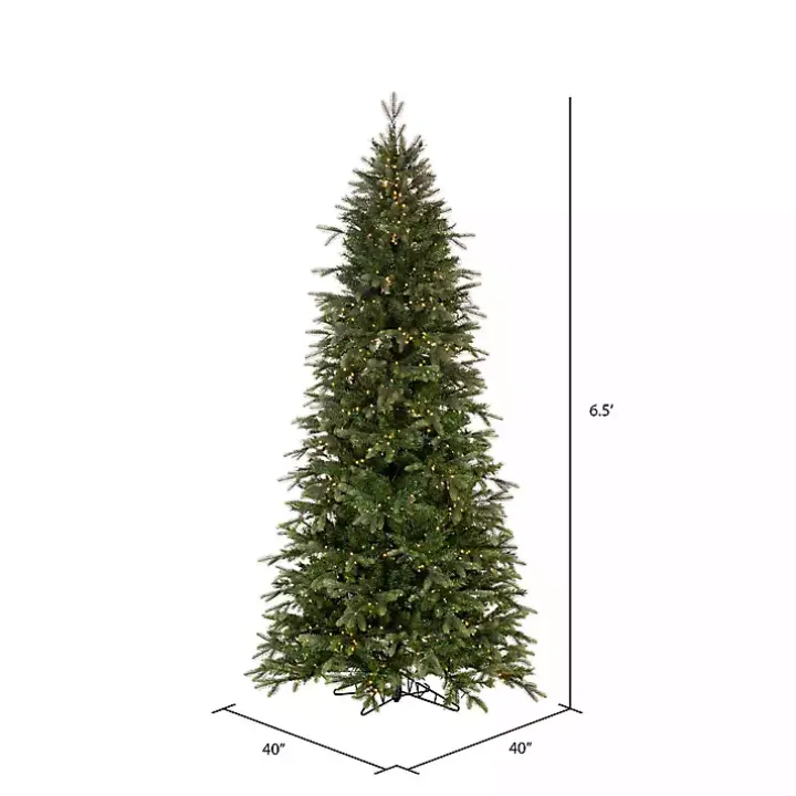 6.5 ft. Pre-Lit Douglas Fir Slim Christmas Tree