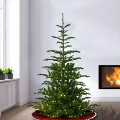 6.5 ft. Pre-Lit Feel Real Norwegian Christmas Tree