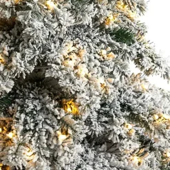 7 ft. Pre-lit Flocked Fir Christmas Tree