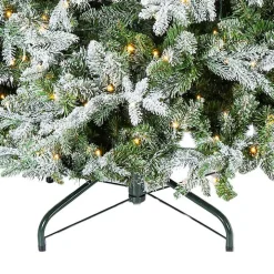 9 ft. Pre-Lit Flocked Spruce Full Christmas Tree