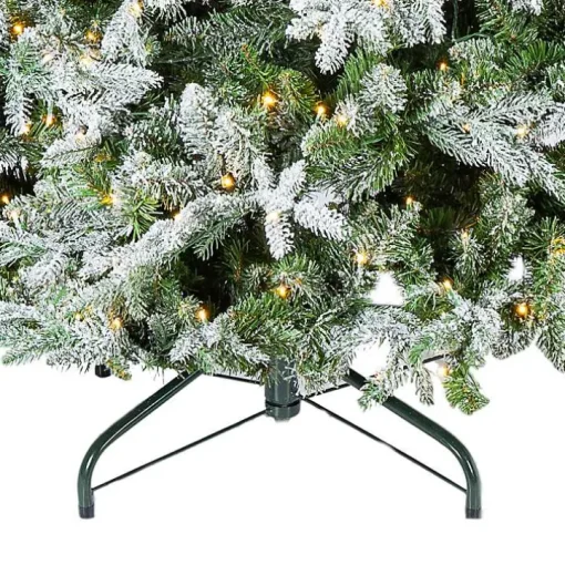 9 ft. Pre-Lit Flocked Spruce Full Christmas Tree