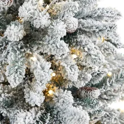 4.5 ft. Pre-Lit Livingston Fir Tree in White Plant