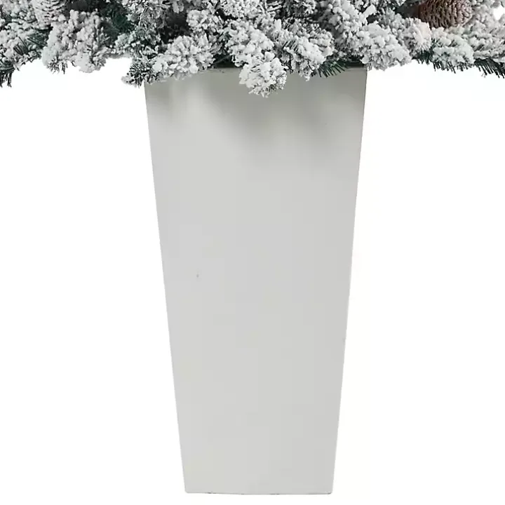 4.5 ft. Pre-Lit Livingston Fir Tree in White Plant