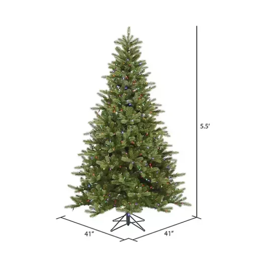 5.5 ft. Pre-Lit Multicolor Spruce Christmas Tree