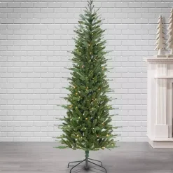 6.5 ft. Pre-Lit Narrow Dover Pine Christmas Tree