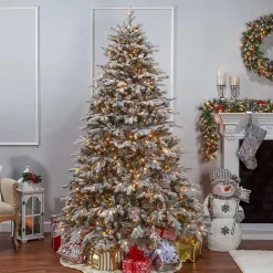 7.5 ft. Pre-Lit Natural Cut Spruce Christmas Tree