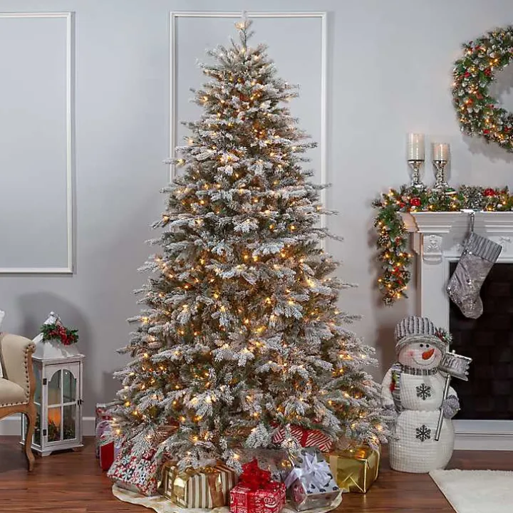 7.5 ft. Pre-Lit Natural Cut Spruce Christmas Tree