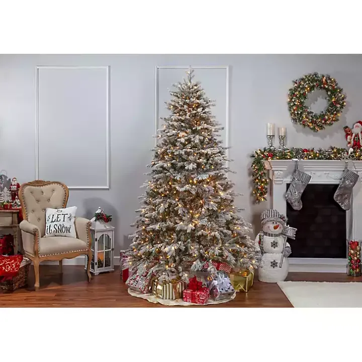 7.5 ft. Pre-Lit Natural Cut Spruce Christmas Tree