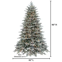 7.5 ft. Pre-Lit Natural Cut Spruce Christmas Tree