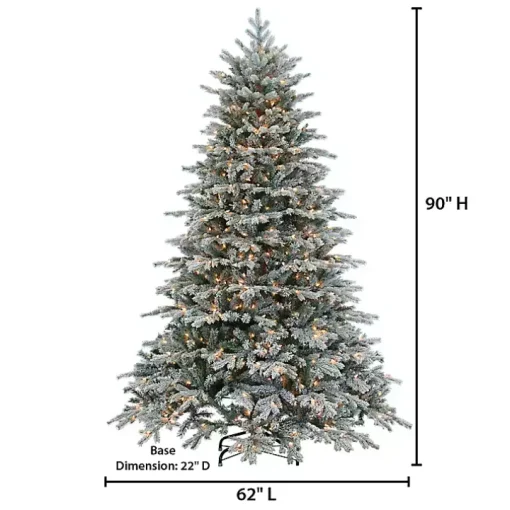 7.5 ft. Pre-Lit Natural Cut Spruce Christmas Tree