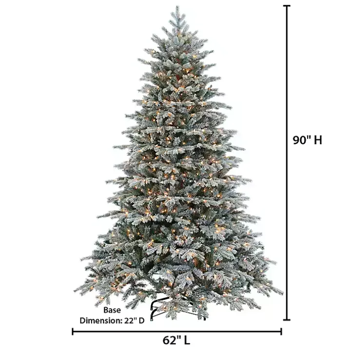 7.5 ft. Pre-Lit Natural Cut Spruce Christmas Tree