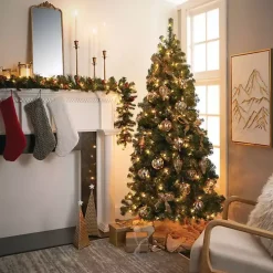 6.5 ft. Pre-Lit Pine Christmas Tree