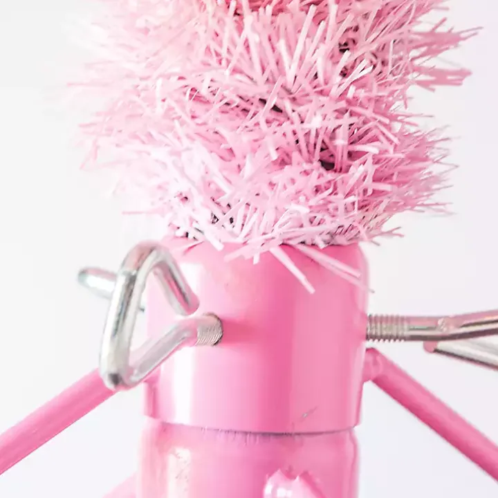 7.5 ft. Pre-Lit Pink Tinsel Christmas Tree