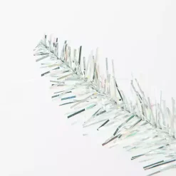 4 ft. Pre-Lit Silver Tinsel Christmas Tree
