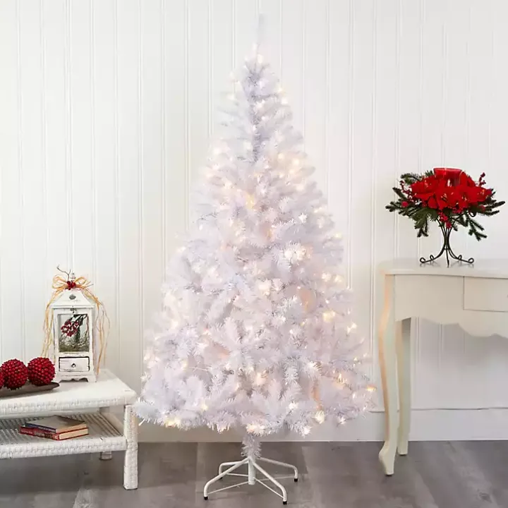 6 ft. Pre-Lit White Christmas Tree