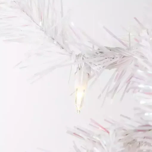 4 ft. Pre-Lit White Tinsel Christmas Tree