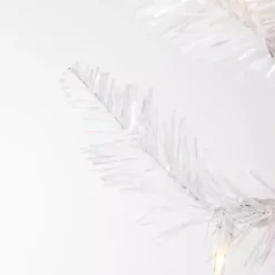 4 ft. Pre-Lit White Tinsel Christmas Tree