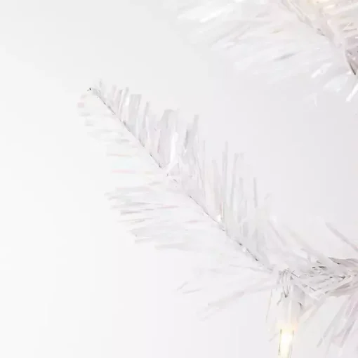 4 ft. Pre-Lit White Tinsel Christmas Tree