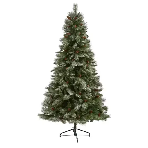 7 ft. Snowy Pine & Pinecones Christmas Tree