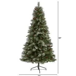 7 ft. Snowy Pine & Pinecones Christmas Tree