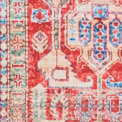 Fulton Red Traditional Area Rug, 7x10