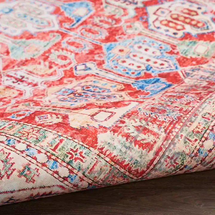 Fulton Red Traditional Area Rug, 5x7