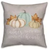 Gather Here Grateful Hearts Double-Sided Pillow