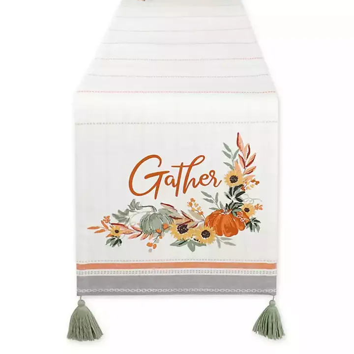 Gather with Pumpkin Harvest Table Runner