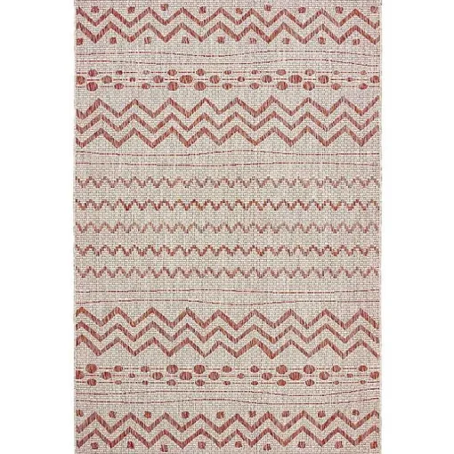 Geometric Stripe Sun Shower Outdoor Area Rug, 7x9