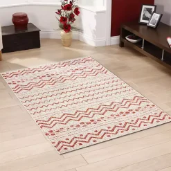Geometric Stripe Sun Shower Outdoor Area Rug, 7x9