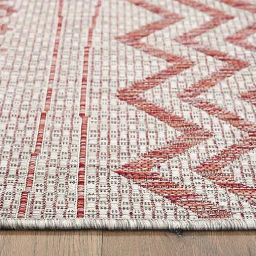 Geometric Stripe Sun Shower Outdoor Area Rug, 7x9