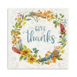 Give Thanks Wreath Canvas Art Print