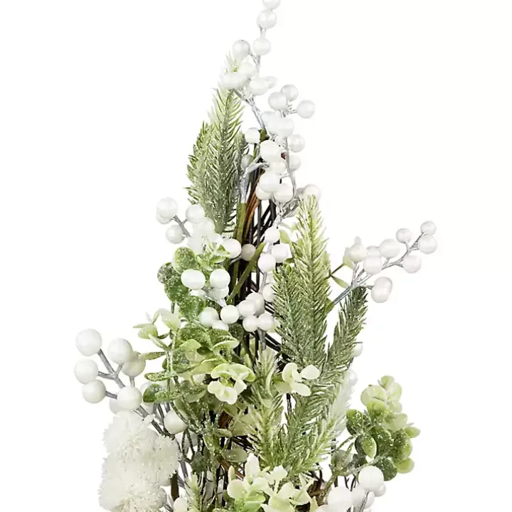 Glitter Pine and Berry Mini Christmas Tree