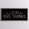 Glossy Give Thanks Wall Plaque