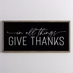 Glossy Give Thanks Wall Plaque