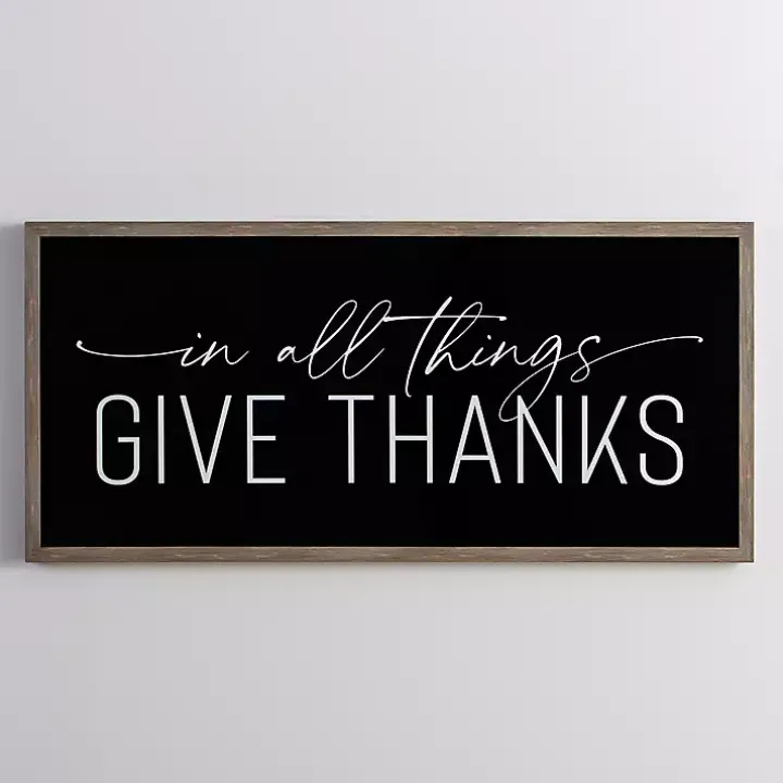 Glossy Give Thanks Wall Plaque
