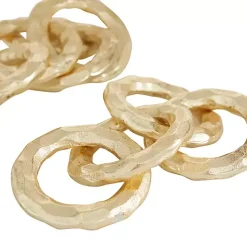 Gold Aluminum Chain Link Sculptures, Set of 2