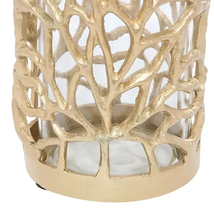 Gold Aluminum Coral Hurricane, 8 in.
