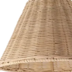 Gold and Rattan Wall Sconce