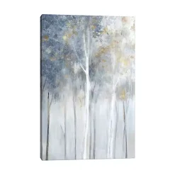 Gold and Silver Forest Canvas Art Print