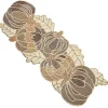 Gold Beaded Pumpkin Harvest Table Runner