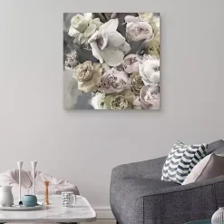 Gold Blushing Blooms Canvas Art Print