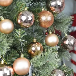 Gold Brown Shiny Matte Frosted 48-pc. Ornament Set