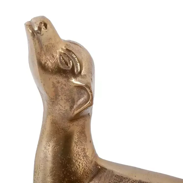 Gold Dachshund Figurine